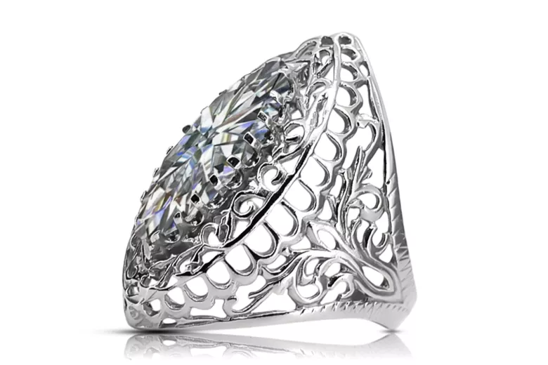 Ring Zircon Sterling silver 925 Vintage craft vrc090s